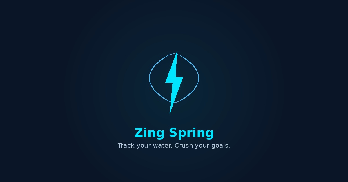 ZingSpring hydration tracker app