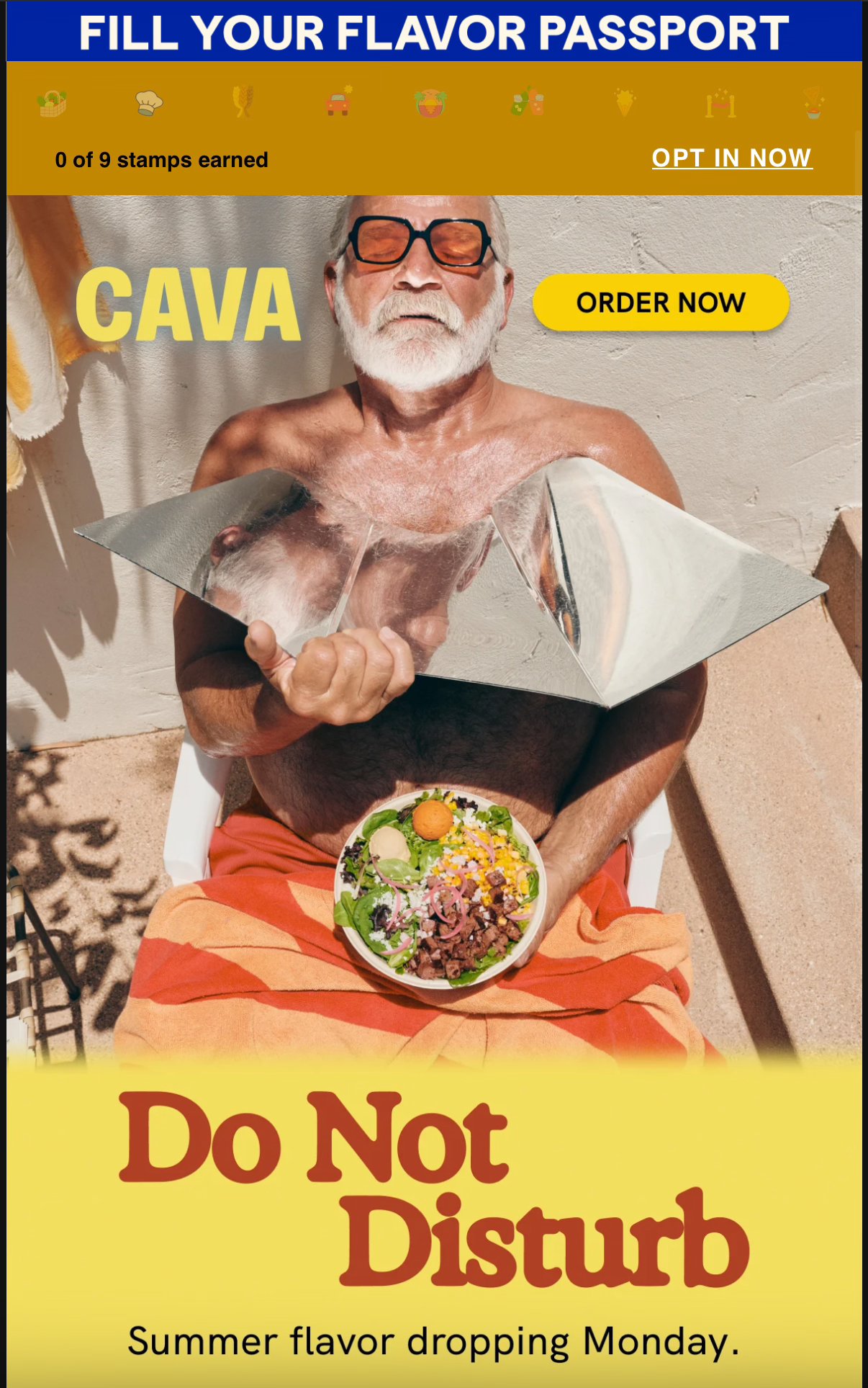 CAVA's Flavor Passport email